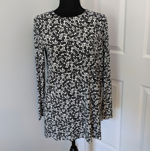 NWT J Jill small black white long sleeve shirt - Picture 1 of 8